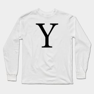 Black Y Long Sleeve T-Shirt